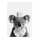 Koala, Toilet Paper Crown, Cute Animal Bathroom Art (Print Only) thumbnail