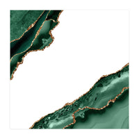 Emerald & Gold Agate Texture 13 (Print Only)