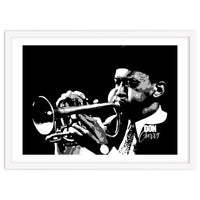 Don Cherry American Jazz Trumpeter in Grayscale