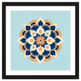 Mandala flower - orange and blue thumbnail