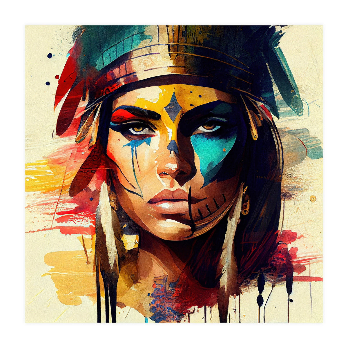 Powerful Egyptian Warrior Woman #1 (Print Only)