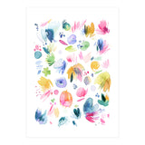 Abstract Watercolor Summer Flowers I (Print Only) thumbnail