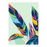 Dopamine Botanical, Colorful Tropical Banana Leaves, Plants Jungle Eclectic Contemporary, Bohemian Nature Forest (Print Only) thumbnail