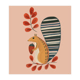 Squirrel In A Pink Autumn (Print Only) thumbnail
