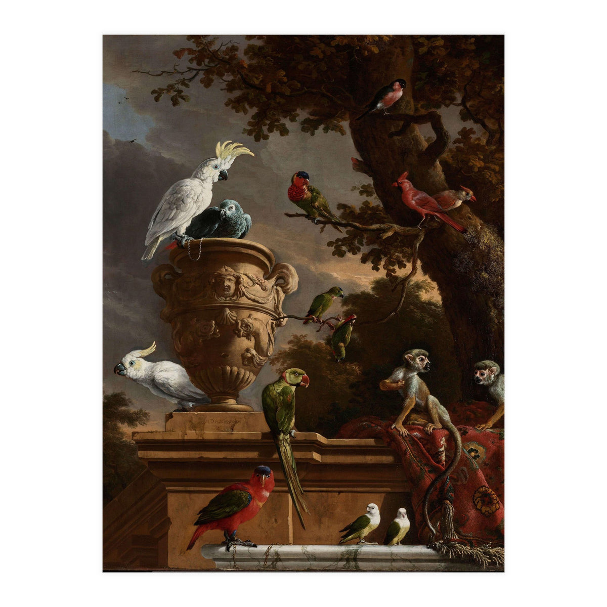 The Menagerie. The Managerie. Dating: c. 1690. Measurements: h 135 cm × w 116.5 cm. (Print Only)