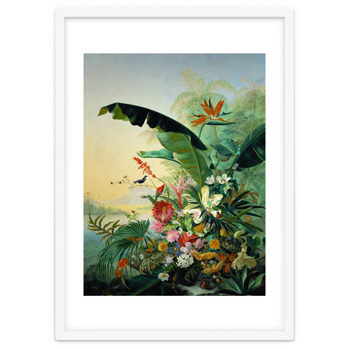 Fleurs exotique, 1836 Exotic flowers from tropical countries. Canvas, 162 x 121 cm.