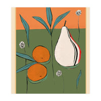Abstract Pear And Orange Art (Print Only)
