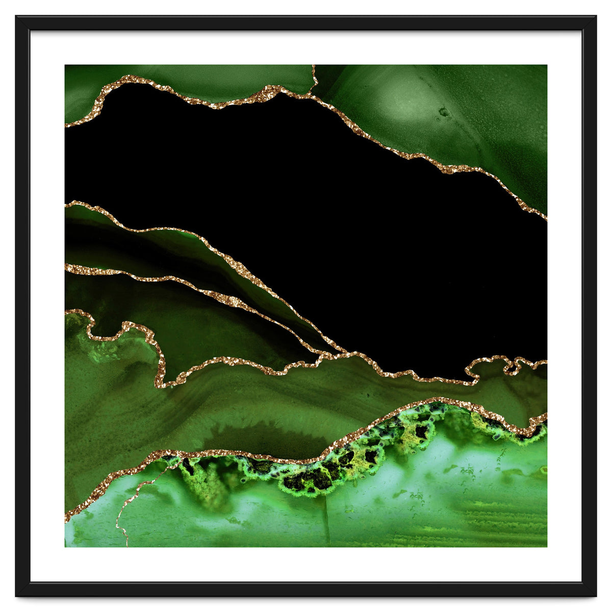 Green & Gold Agate Texture 14