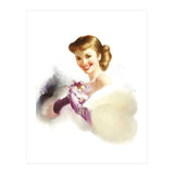 Beautiful Smiling Lady In White (Print Only) thumbnail