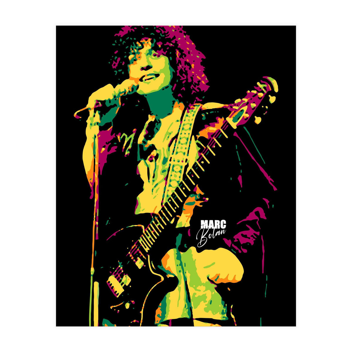 Marc Bolan Musician Legend in Pop Art (Print Only)