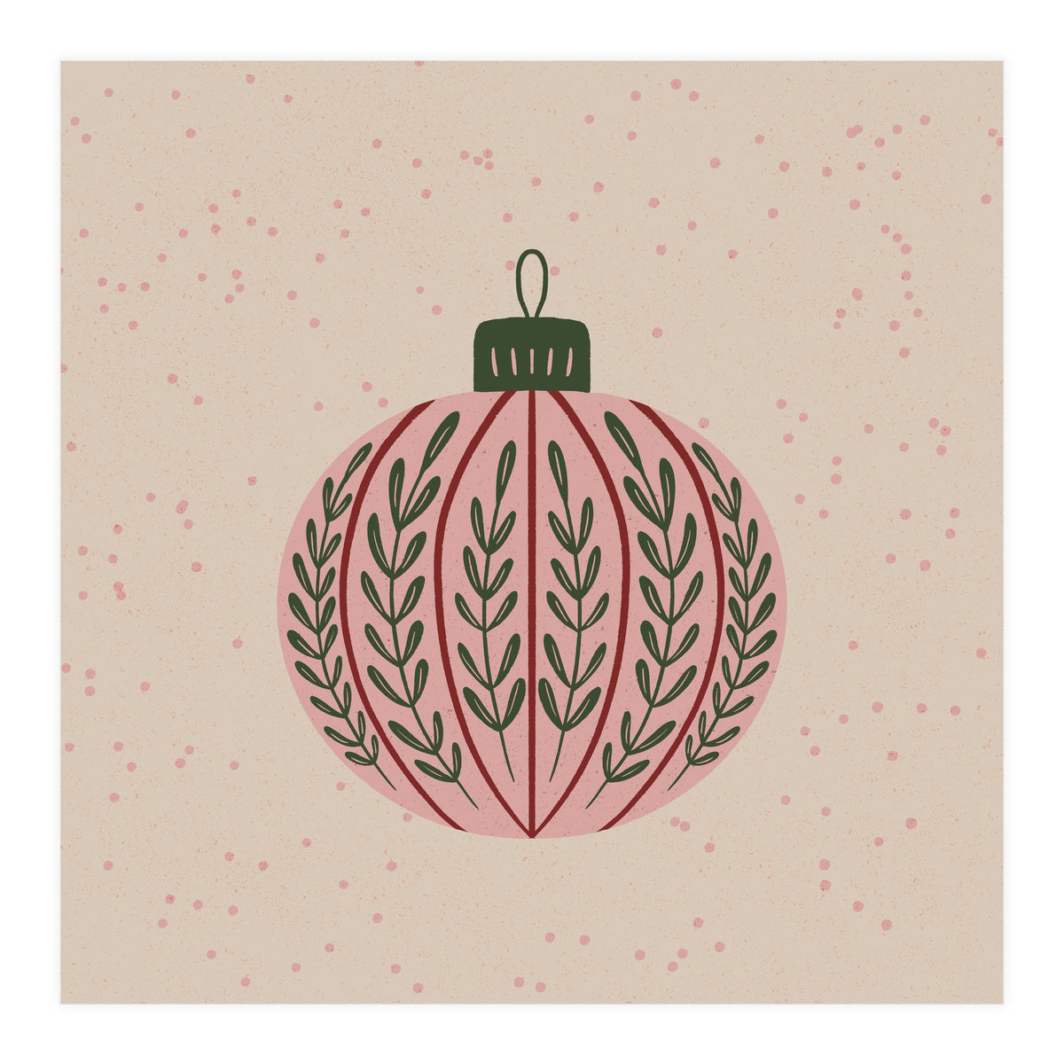 Christmas globe with branches (Print Only)