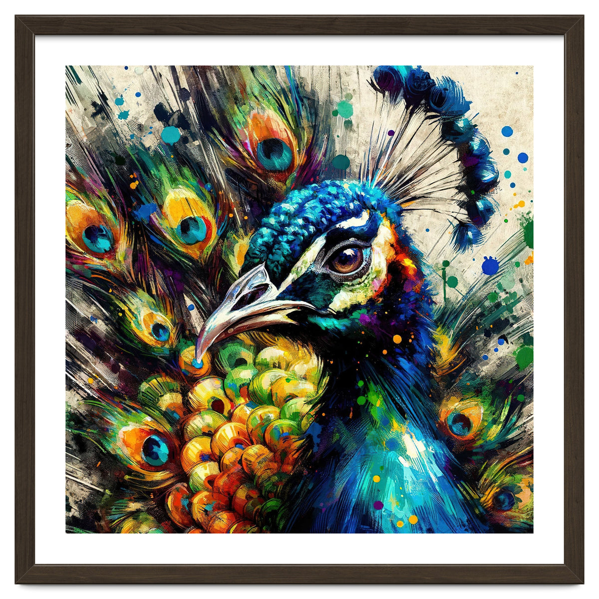 Vibrant Peacock Portrait