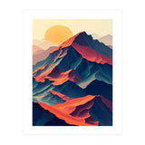 Dramatic Abstract Mountain Sunset Art (Print Only) thumbnail