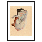 Crouching Nude in Shoes and Black Stockings, Back View. thumbnail