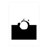 Find Your Feet, Panda Abstract Monochromatic Black & White, Wildlife Animals Cute Eclectic Bohemian Pets (Print Only) thumbnail
