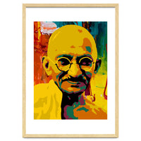 Mahatma Gandhi Colorful Abstract Art