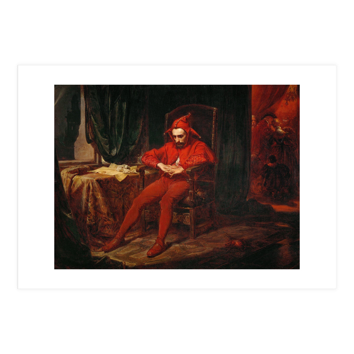 The court jester Stanczyk receives news of the loss of Smolensk (1514). (Print Only)