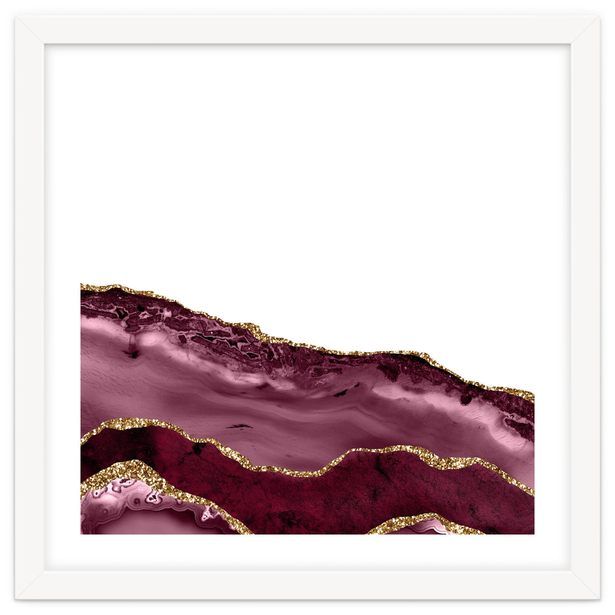 Burgundy & Gold Agate Texture 24