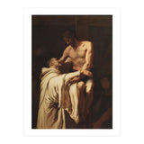 Francisco Ribalta / 'Christ Embracing Saint Bernard', ca.  1626, Spanish School, Oil on canvas. (Print Only) thumbnail