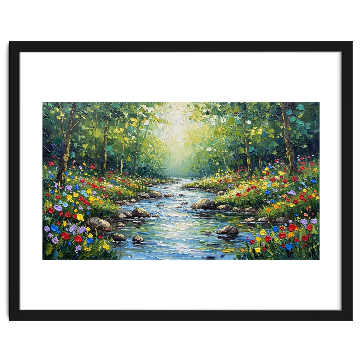 Sunlit Forest Stream