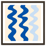 Squiggly Lines - blue and cream thumbnail