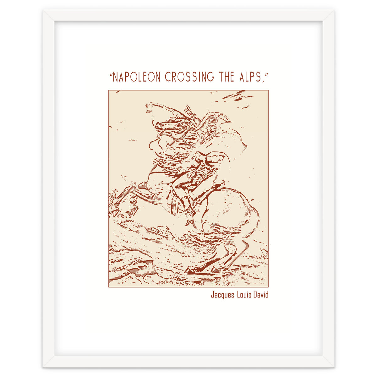 “napoleon Crossing The Alps,” – Jacques Louis David