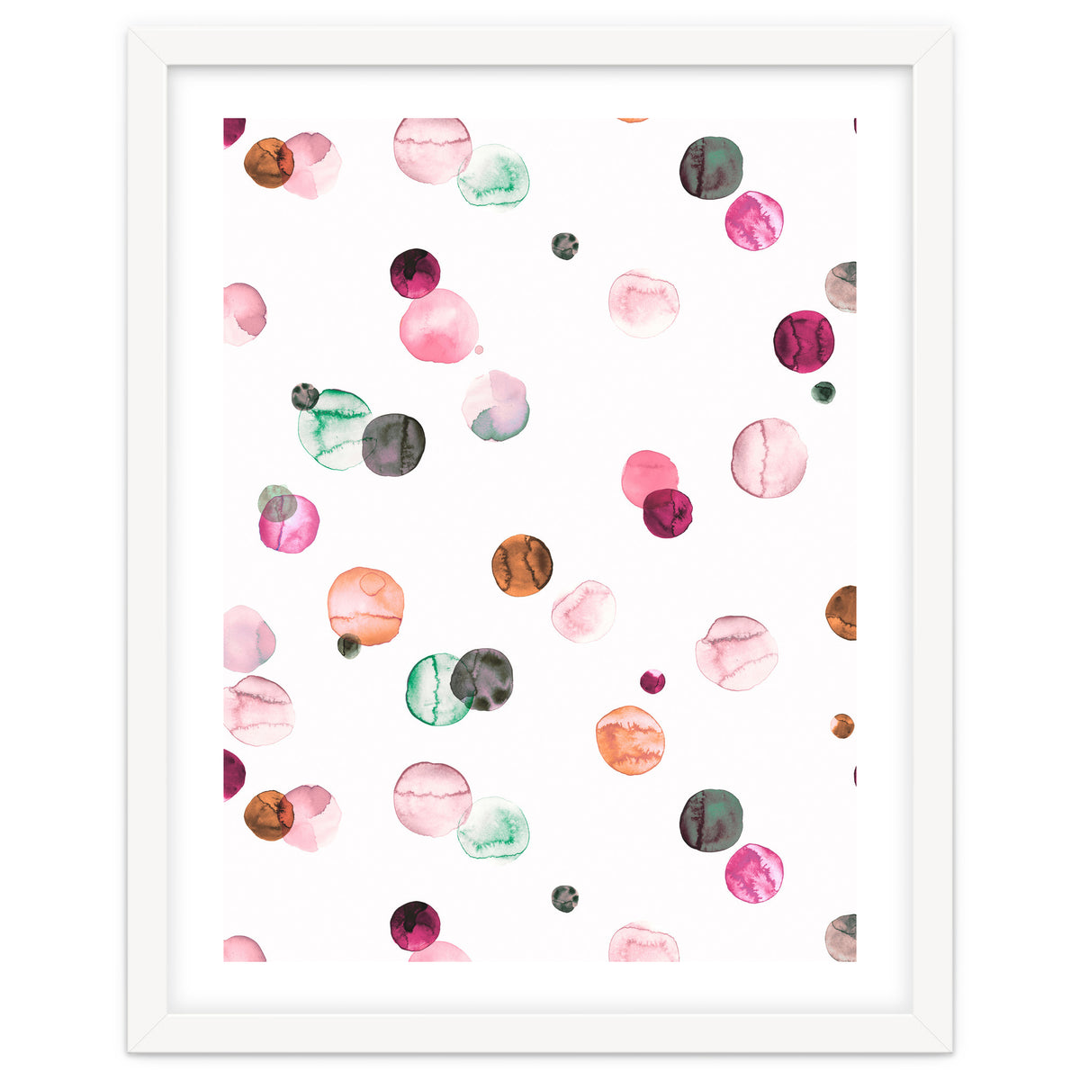 Polka Dots Watercolor Minimal Pink