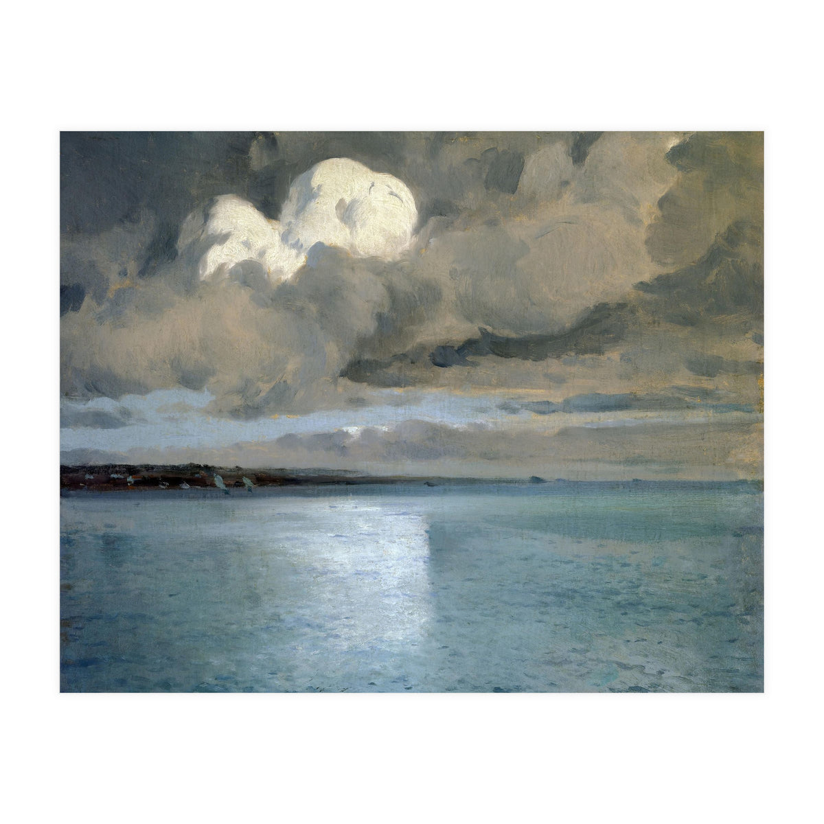 SEA LANDSCAPE OF CADAQUES ("MARINA DE CADAQUES") - OIL ON TABLE - 70X71 CM. (Print Only)