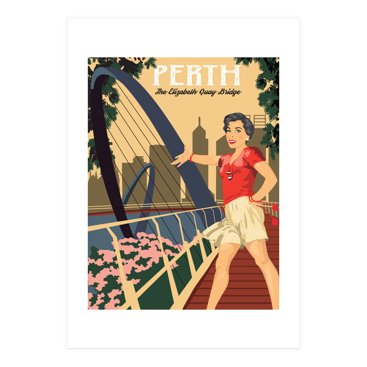 Perth, The Elizabeth Quay Bridge, Australia (Print Only)