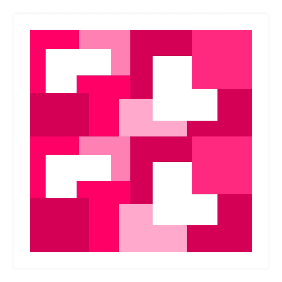 Pink Abstract Square Tiles (Print Only)