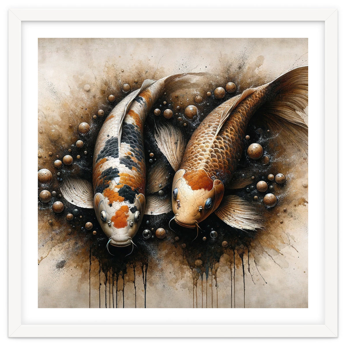 Powerful Koi Fish Pair