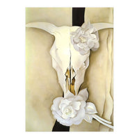 Georgia O’Keeffe – Cow’s Skull with Calico Roses (1931) | Iconic Southwestern Still Life with Desert Symbolism (Print Only)