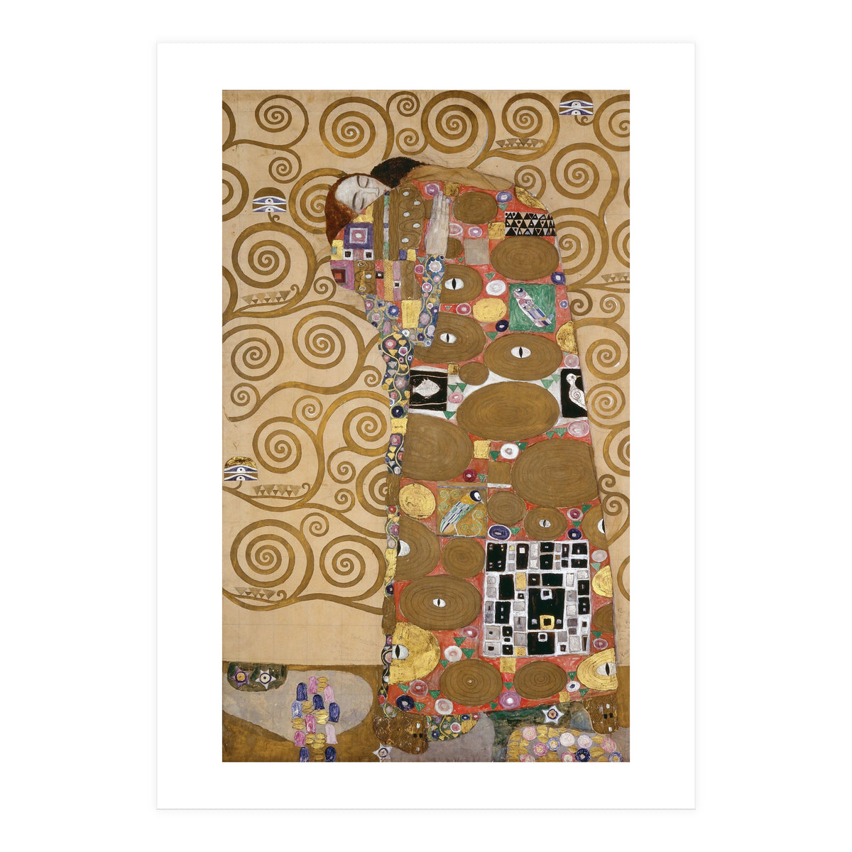 Sketches for the Frieze for the Palais Stoclet in Brussels, Belgium. Watercolour and pencil. (Print Only)