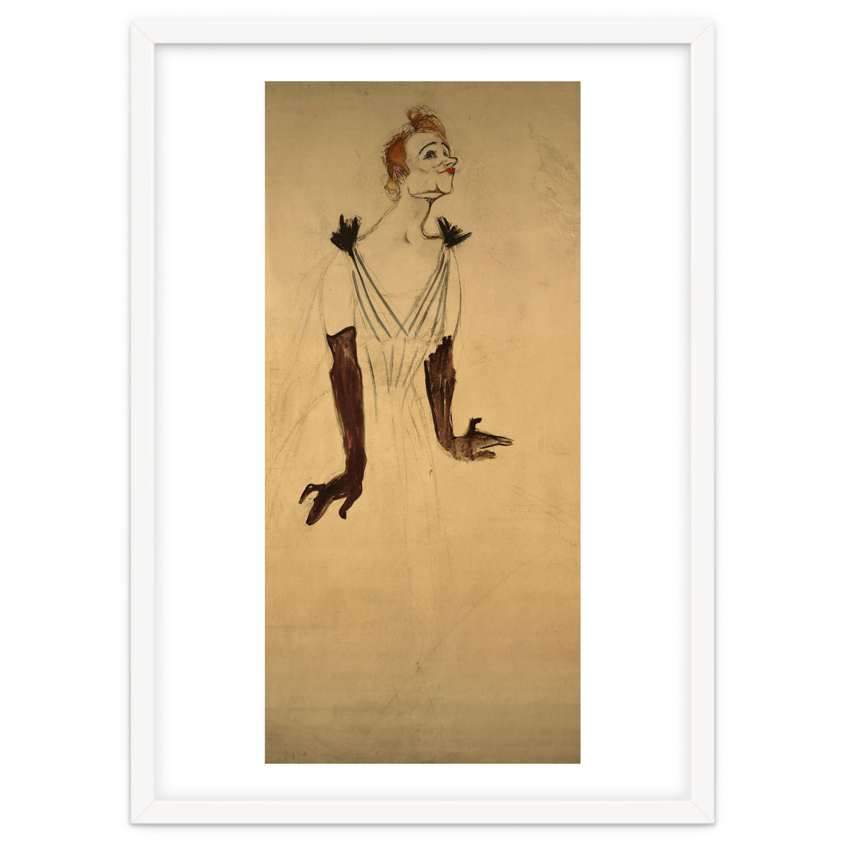 Henri de Toulouse-Lautrec / 'Yvette Guilbert', 1894, 186 x 93 cm.