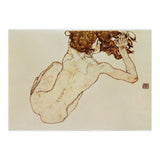 Kauernder Rueckenakt - Crouching nude,back view,1917. Gouache and pencil, 29,5 x 45 cm. (Print Only) thumbnail