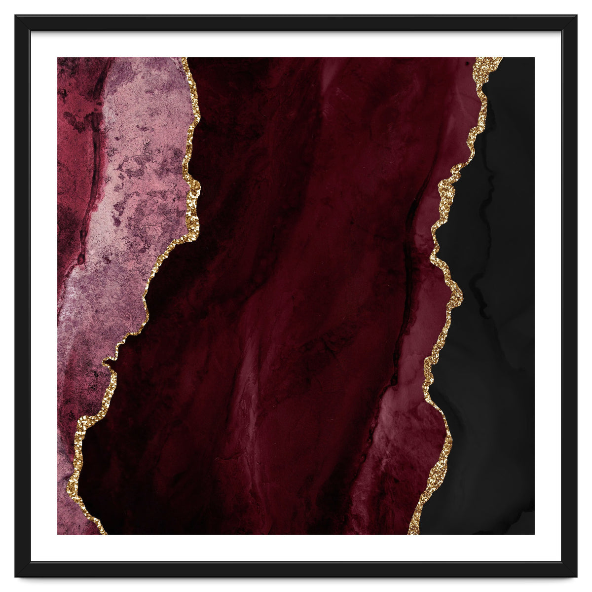 Burgundy & Gold Agate Texture 01