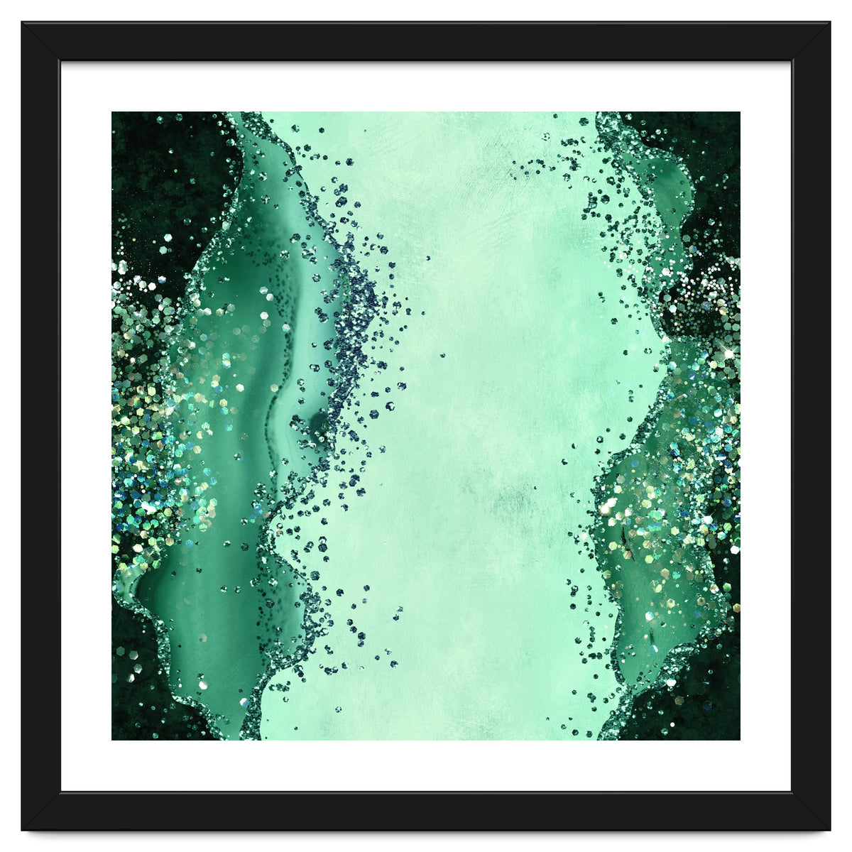 Emerald Glitter Agate Texture 01