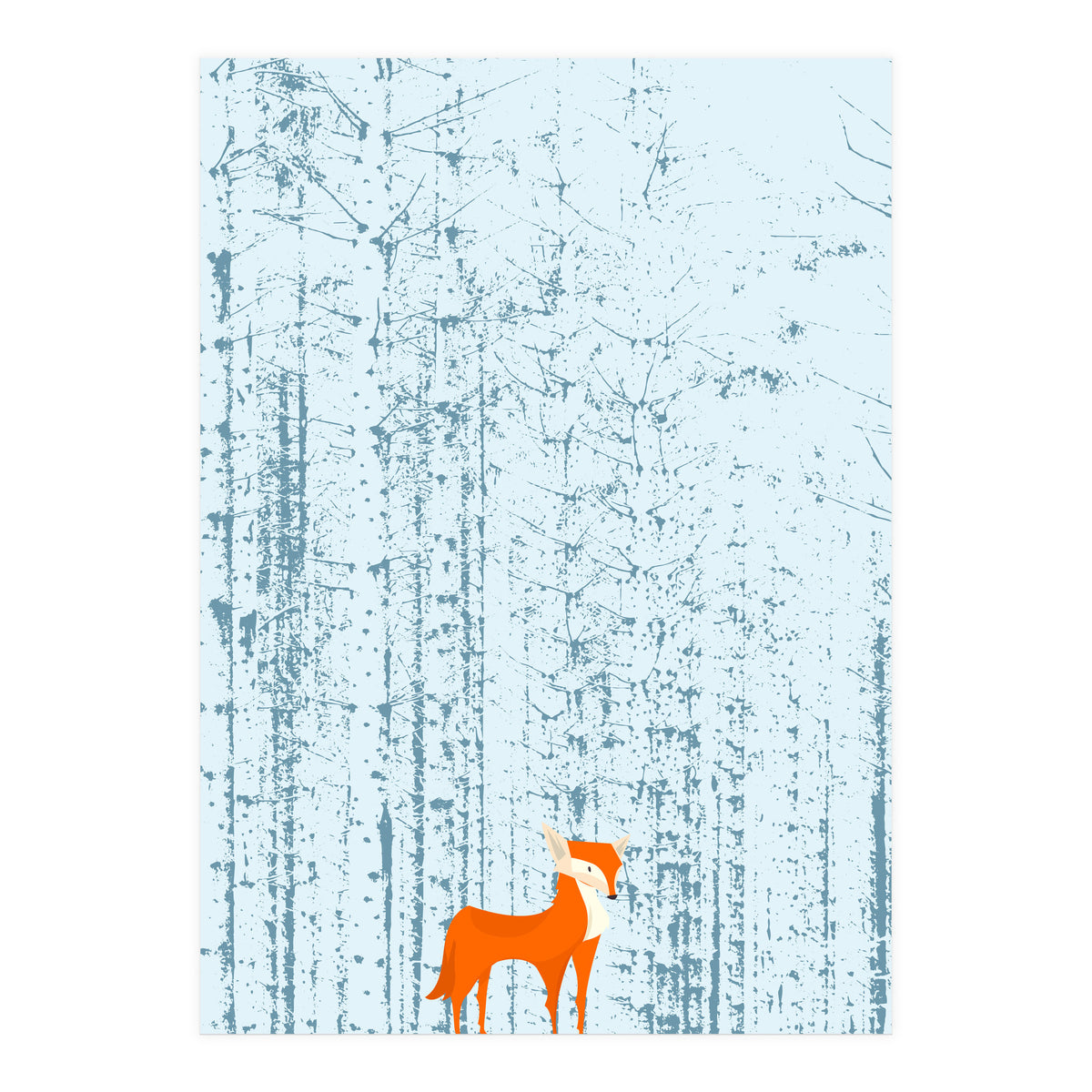 Fox Lost In The Woods (Print Only)