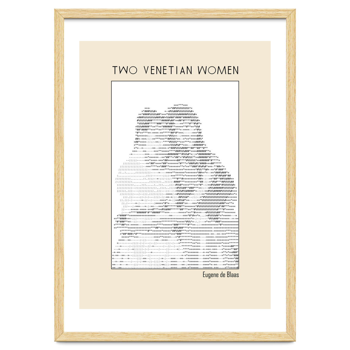 Two Venetian Women – Eugene de Blaas (ascii art)