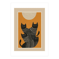 Abstract Black Cats (Print Only)