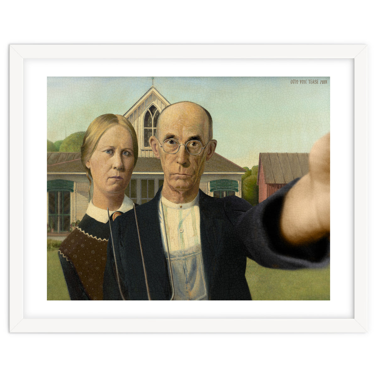 American Gothic - Grant Wood - Selfie
