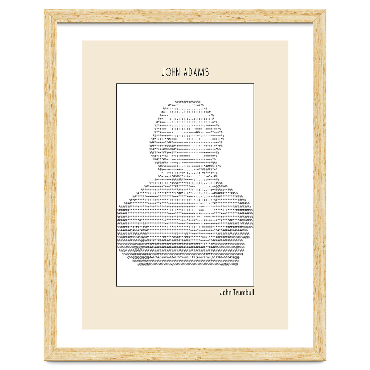 John Adams – John Trumbull (ascii Art)