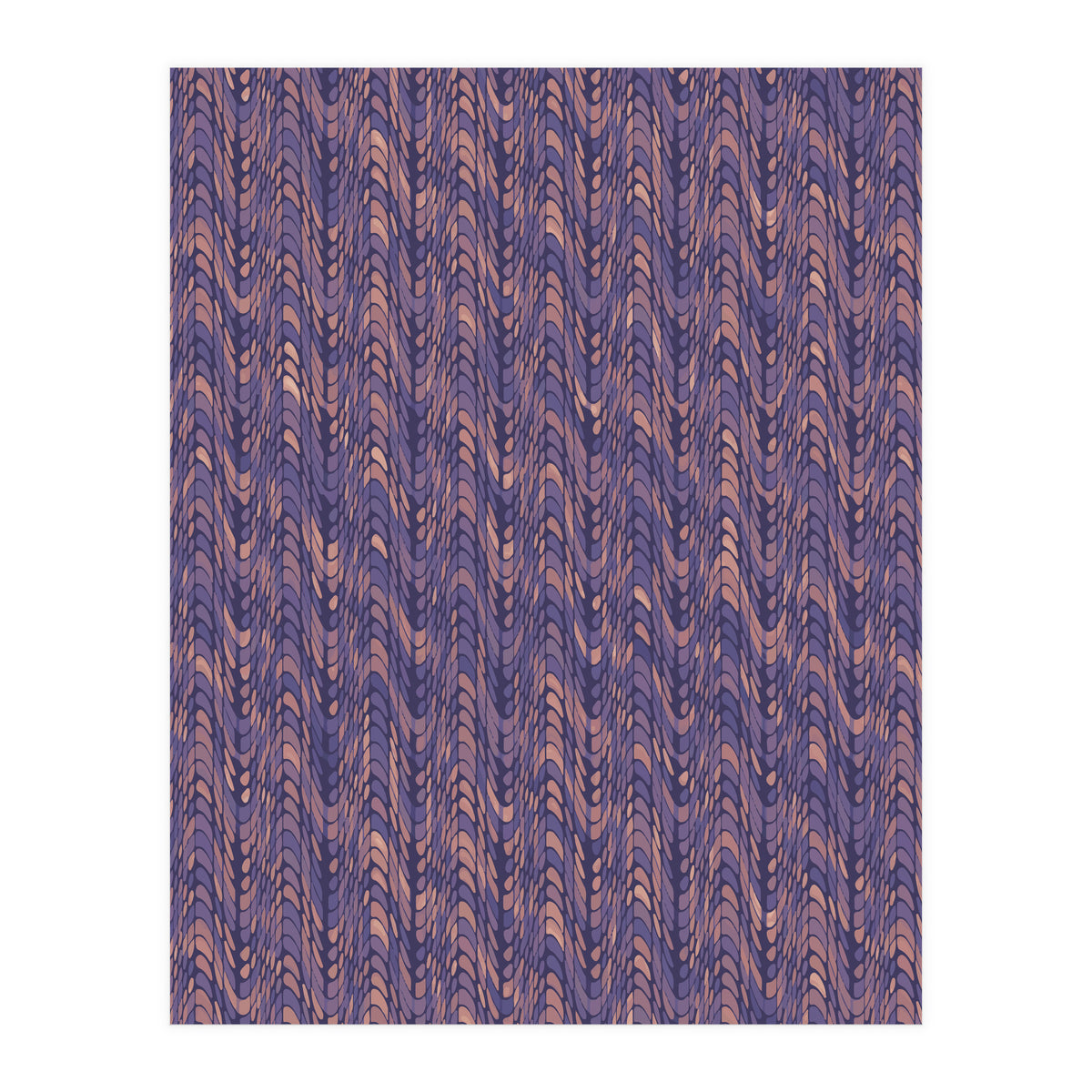 End Of Silence, Dark Purple Neutral Graphic Design, Eclectic Texture Pattern (Print Only)