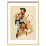 Pinup Cowgirl With A Key thumbnail
