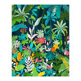 The Midnight Jungle, Botanical Nature Plants Tropical Forest, Watercolor Painting Floral Palm (Print Only) thumbnail