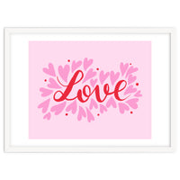 Love hearts - pink and red