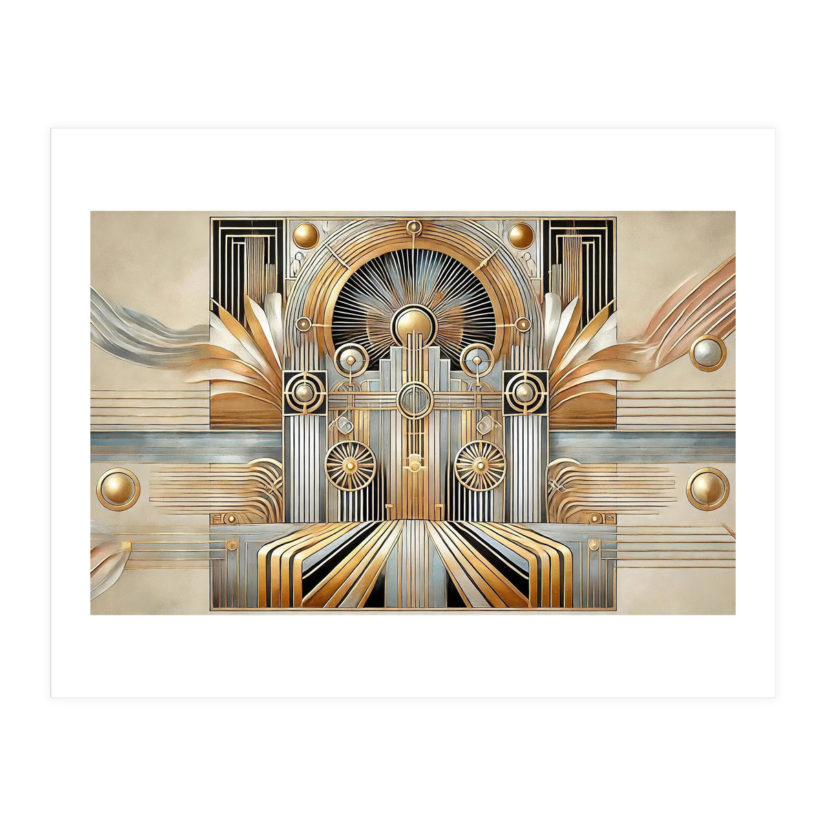 Art Deco Gold Architecture (Print Only)