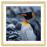 King Penguin Standing In Snowfall Outdoors thumbnail