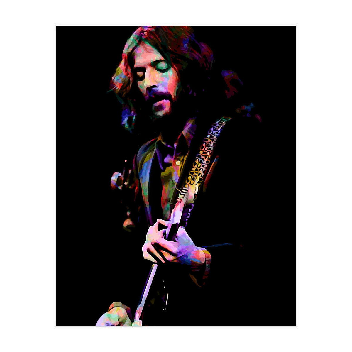 Eric Clapton Rock and Blues Guitarist Legend v3 (Print Only)