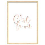 C'est la vie Rose Gold | Motivational Typography Quote Positivity | Handwritten Good Vibes Celebrate thumbnail